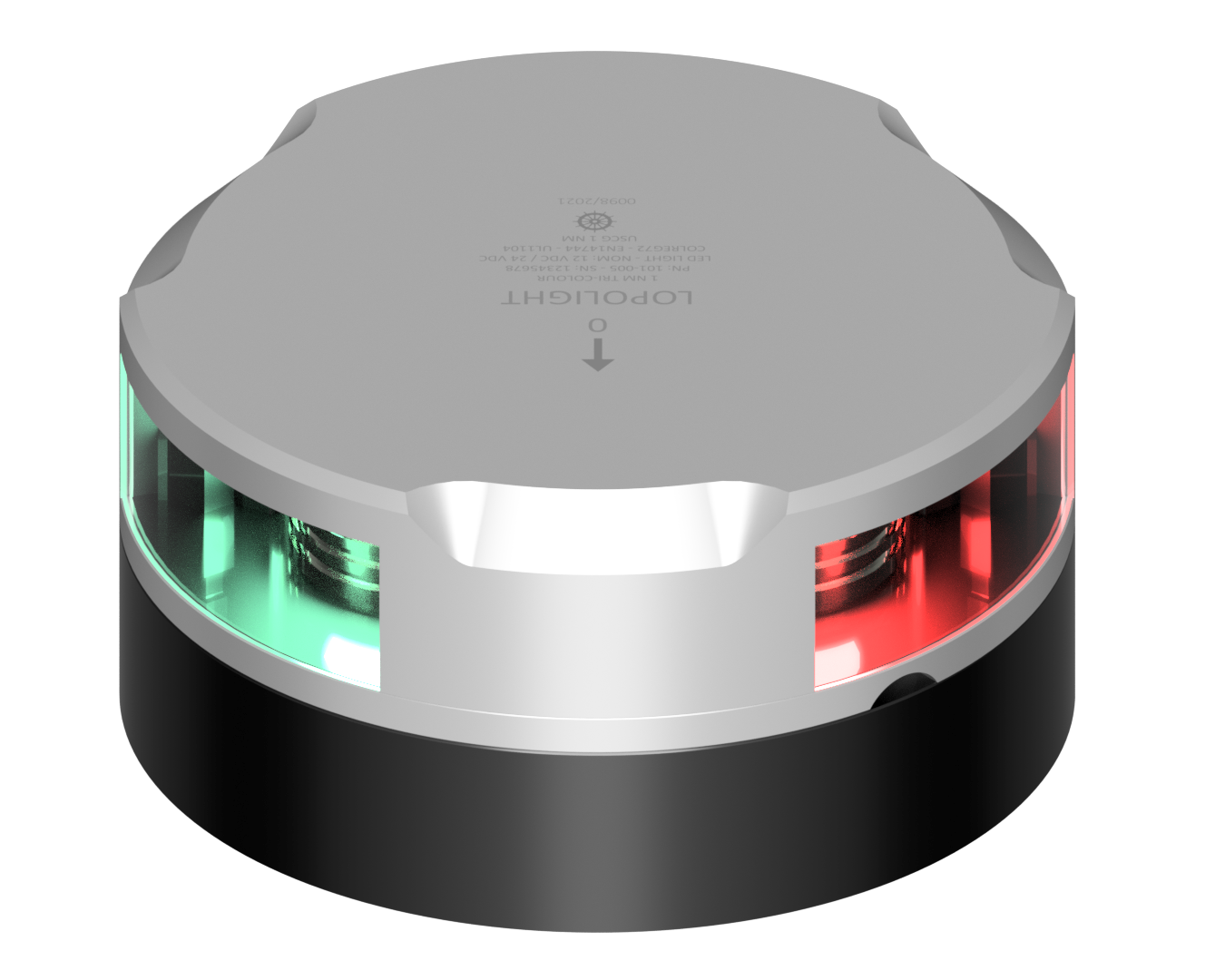 Tri-color, silver anodized